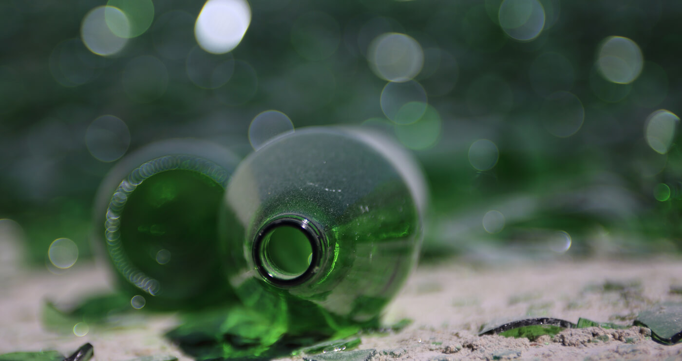 Custom photo of green bottle for recyling