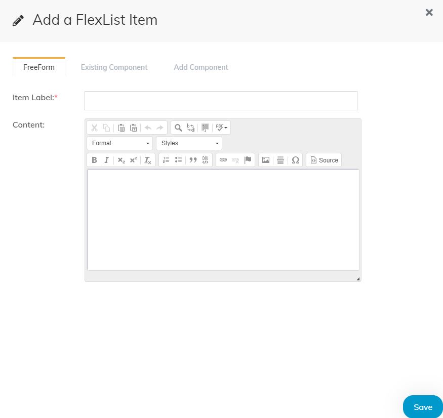 adding flexlist item