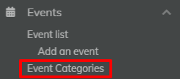 editing event categories
