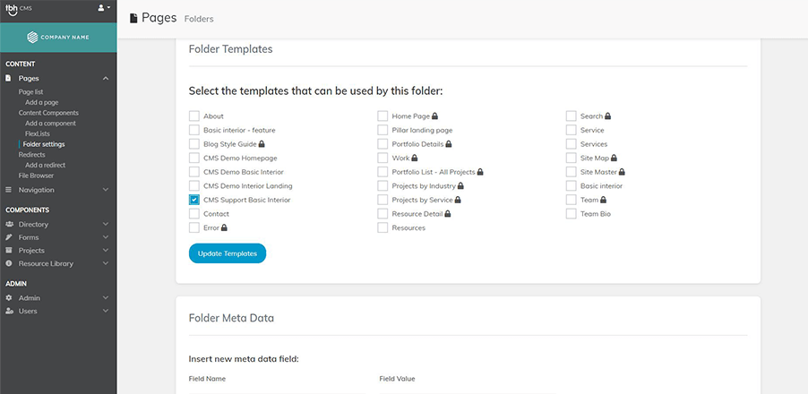 Folder options