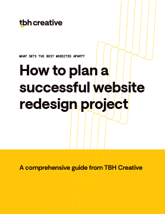 cover of TBH Creative's guide to website redesigns