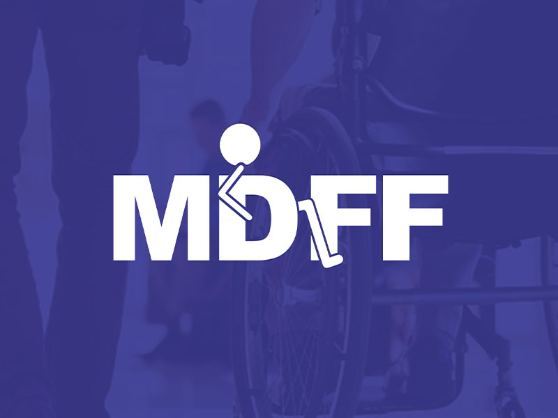 logo for Muscular Dystrophy Family Foundation, one of TBH Creative’s marketing clients