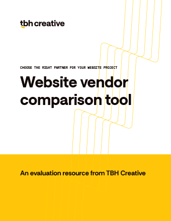 Website vendor comparison worksheet cover