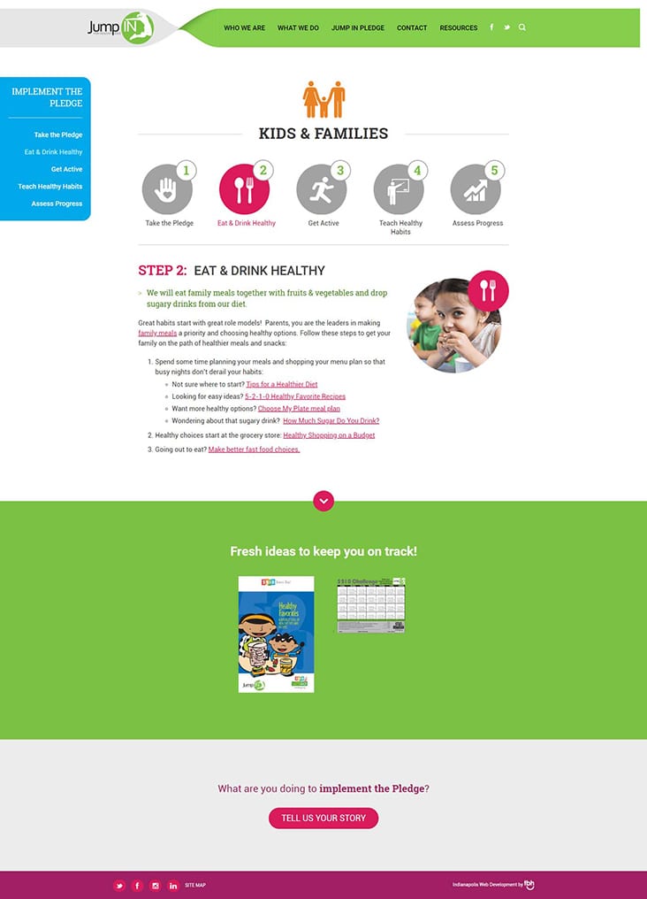 Kids & Families landing page