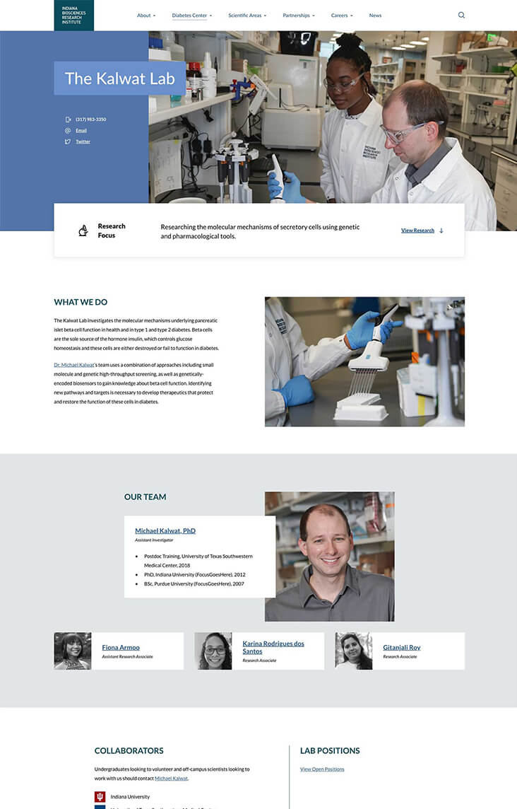 Kalwat lab web page