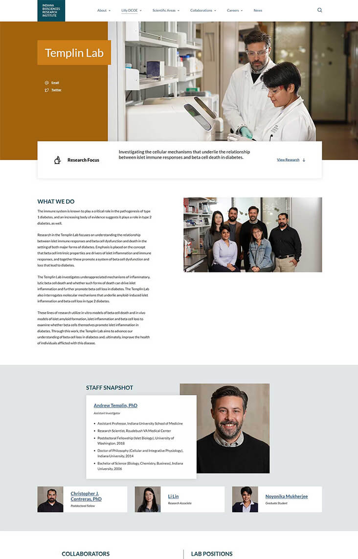 Templin lab web page