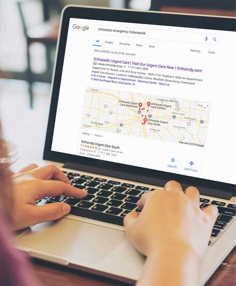 OrthoIndy Google Display Ad Example