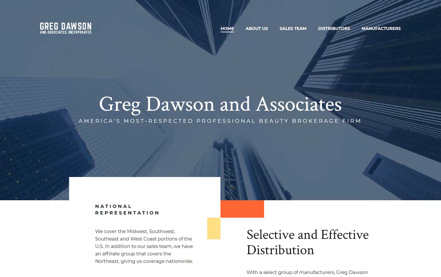 Greg Dawson desktop website homepage preview