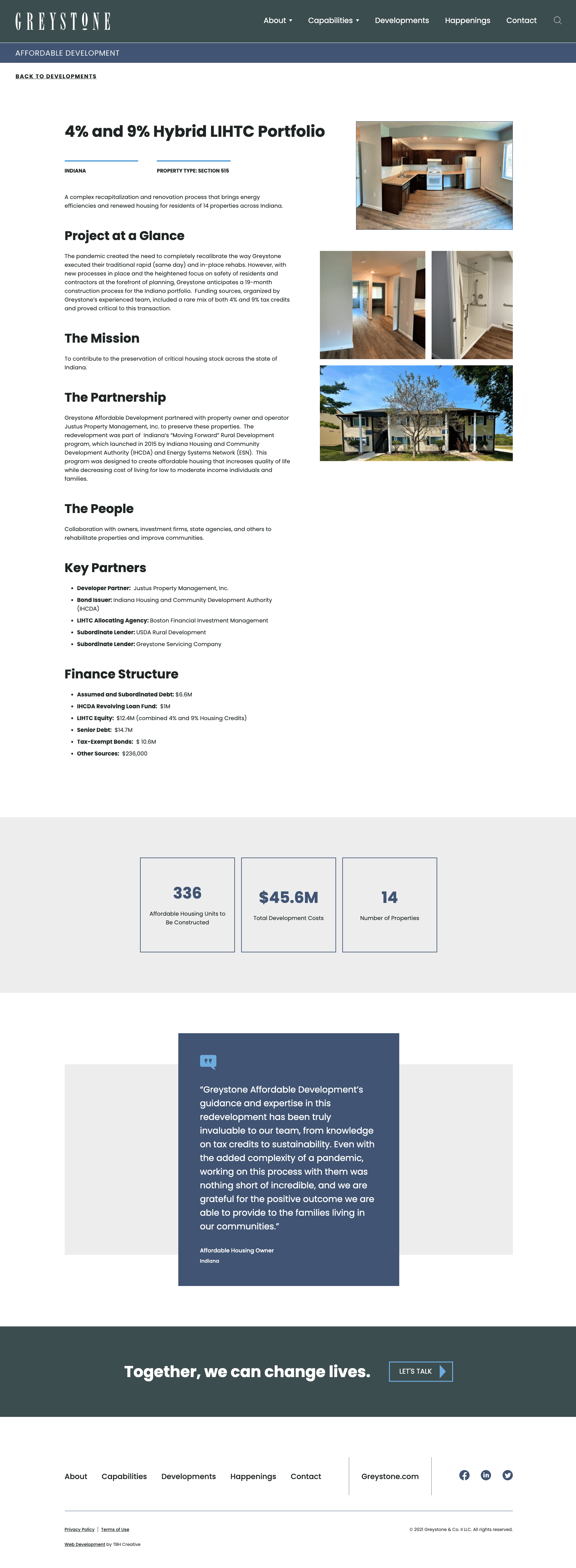 Project Detail page