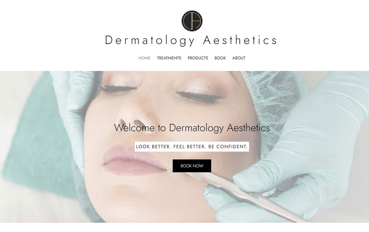 Dermatology Aesthetics website design