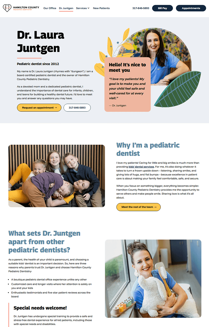 About our doctor page