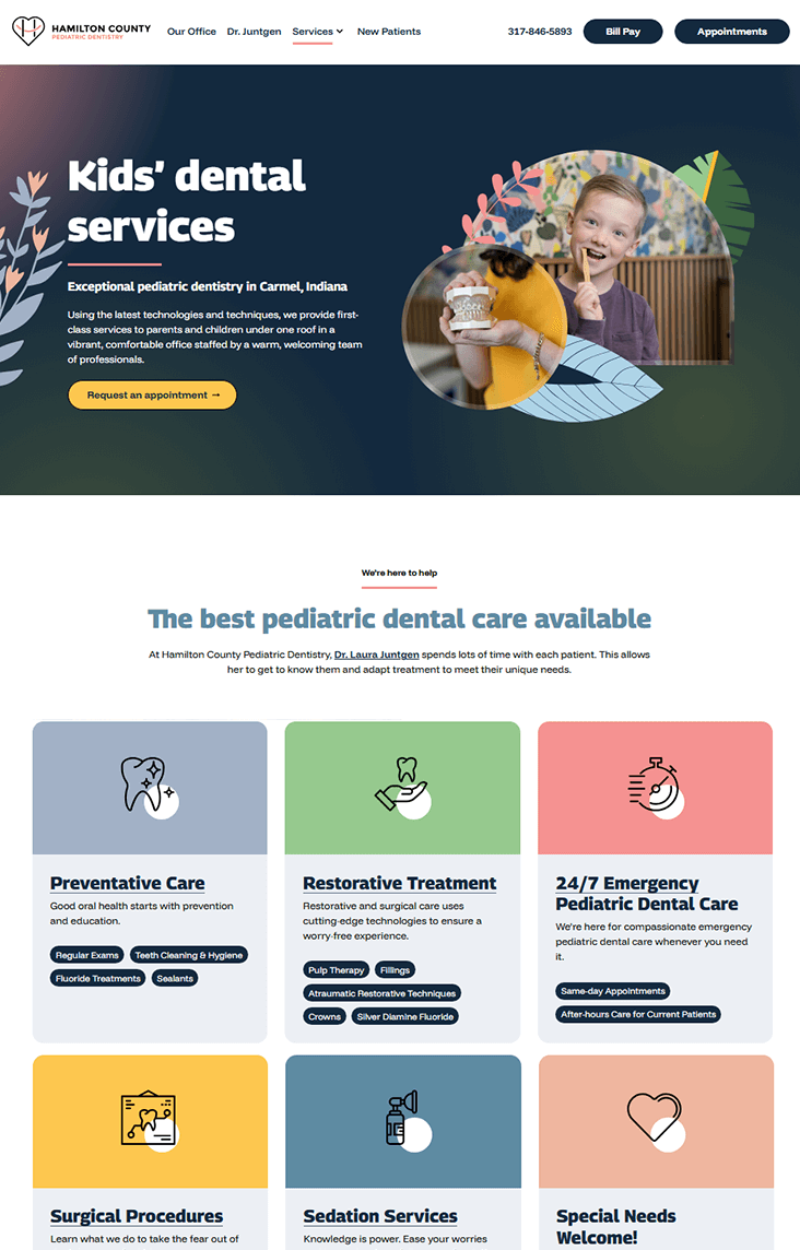 Dental services page