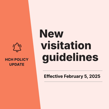 New visitation guidelines social media post