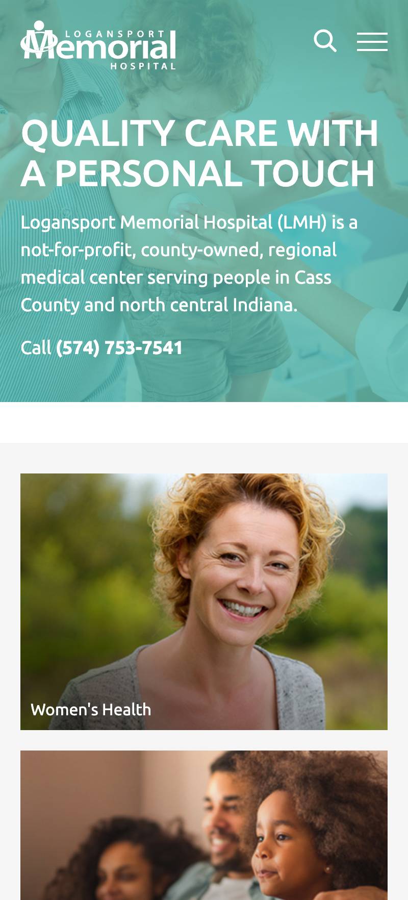 Logansport Memorial Hospital mobile website preview