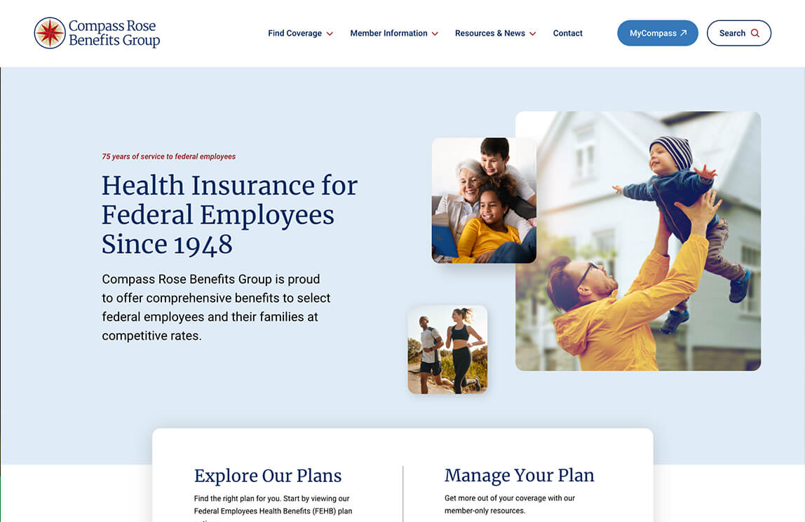 Compass Rose Benefits Group website preview