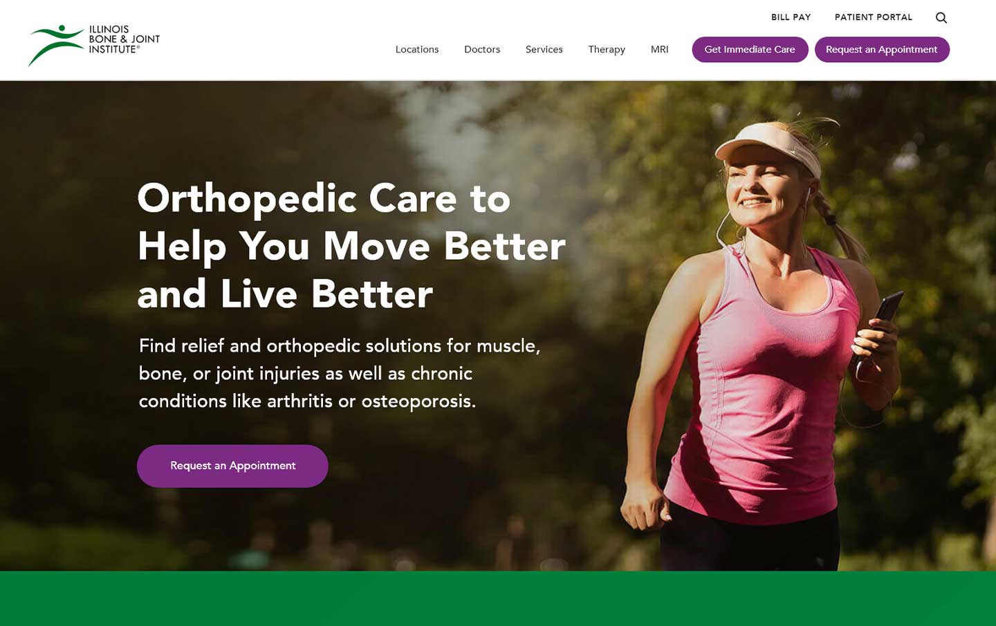 IBJI redesigned website home page 