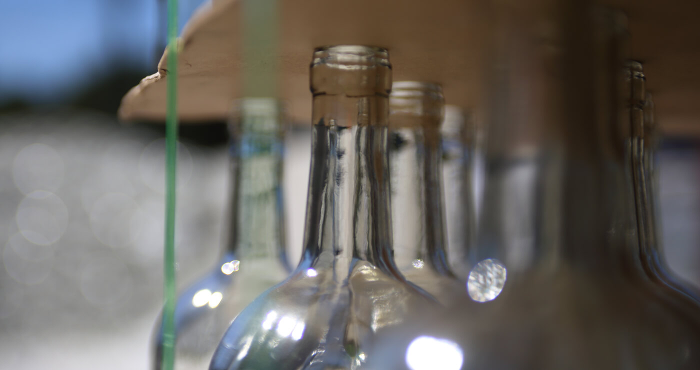 Custom photo of clear bottles for recyling