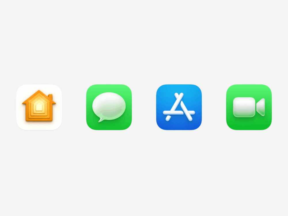 example of neumorphic icons