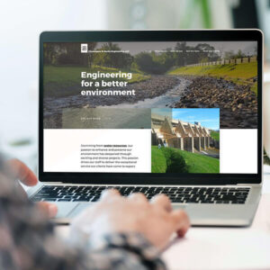 The Christopher B. Burke engineering website desktop homepage