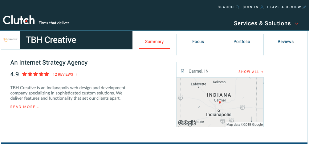 Clutch 1000 TBH Creative Profile