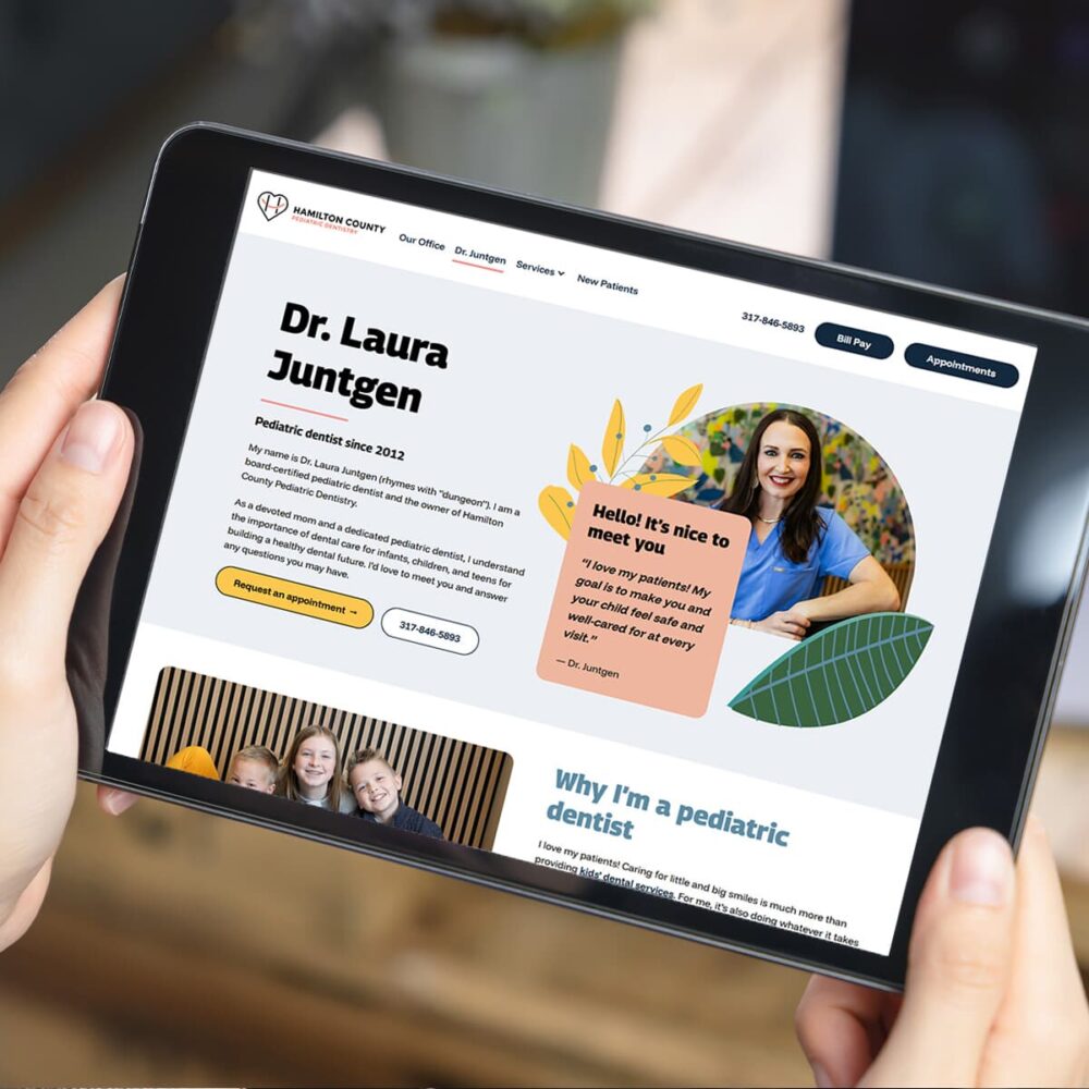 Tablet view of HCPD about page