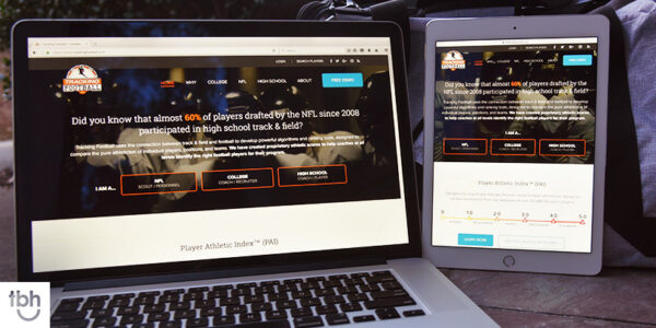 Tracking Football Web Design Home Page