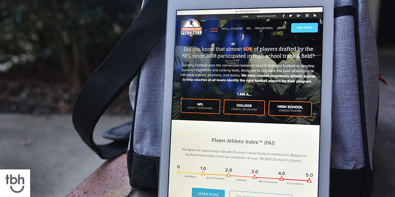 Tracking Football Web Design Tablet