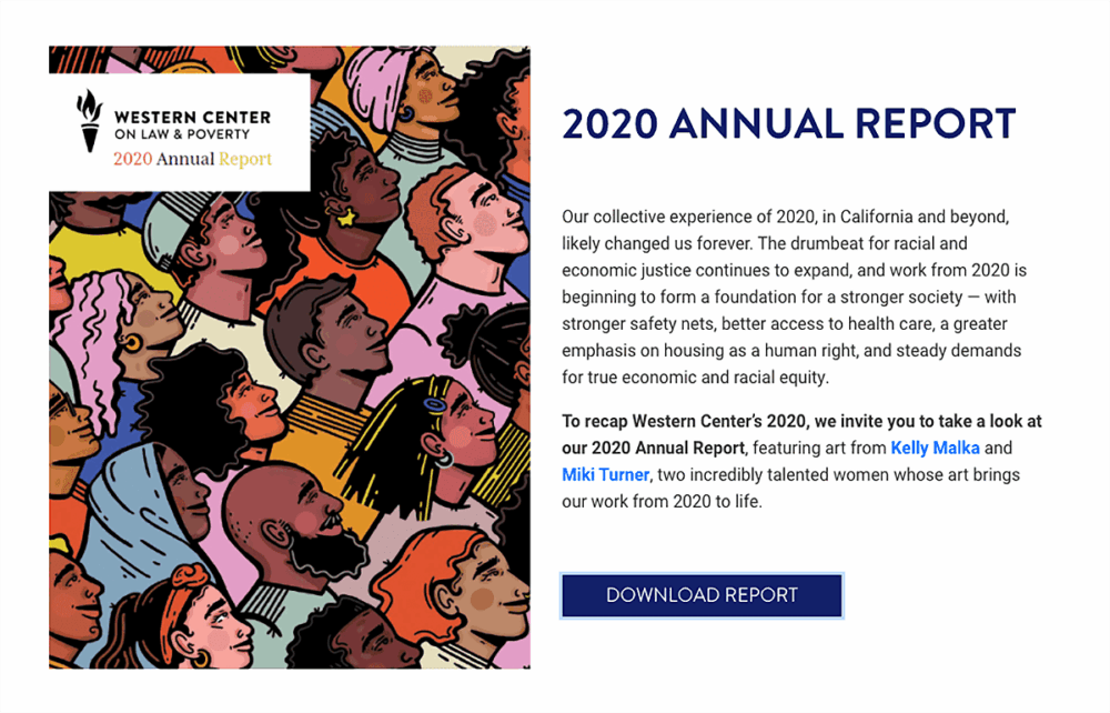 digital annual report example from WCLP