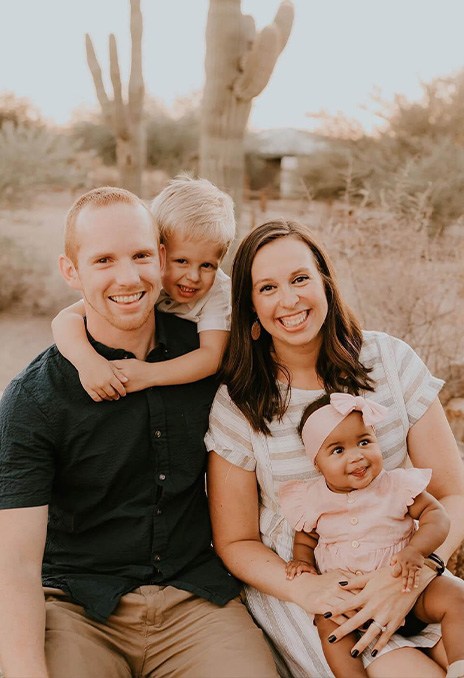 Addison with his family