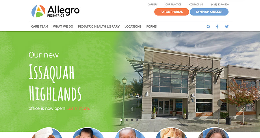 Allegro Pediatrics website