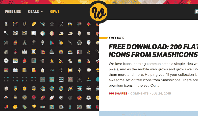 Animated Logo on Web Designer Depot's website