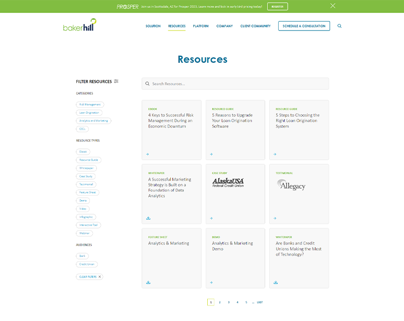 Baker Hill resources web page.