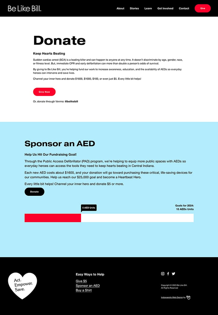 Be Like Bill Donate page preview