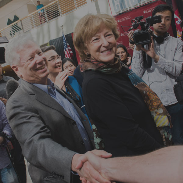 Richard Thaler celebrates winning the Nobel Prize in Economics