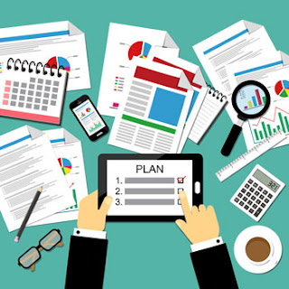 Marketing plan for business illustration