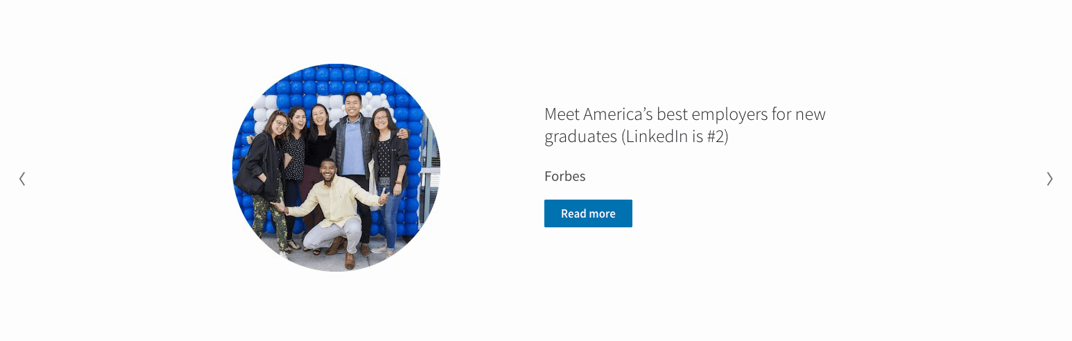 LinkedIn’s careers website