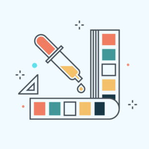 color dropper on brand color palette