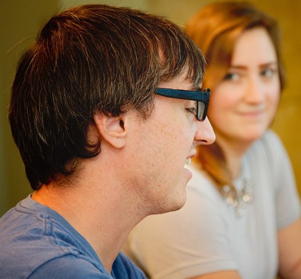 TBH team members in meeting