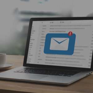 email notification popup on a laptop screen