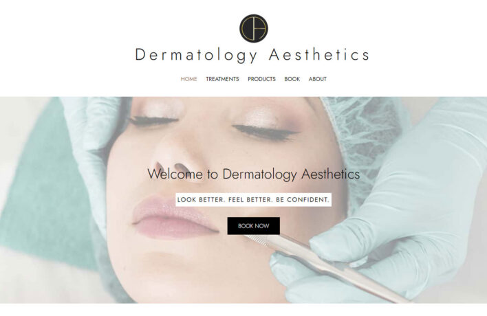 Dermatology Aesthetics website design