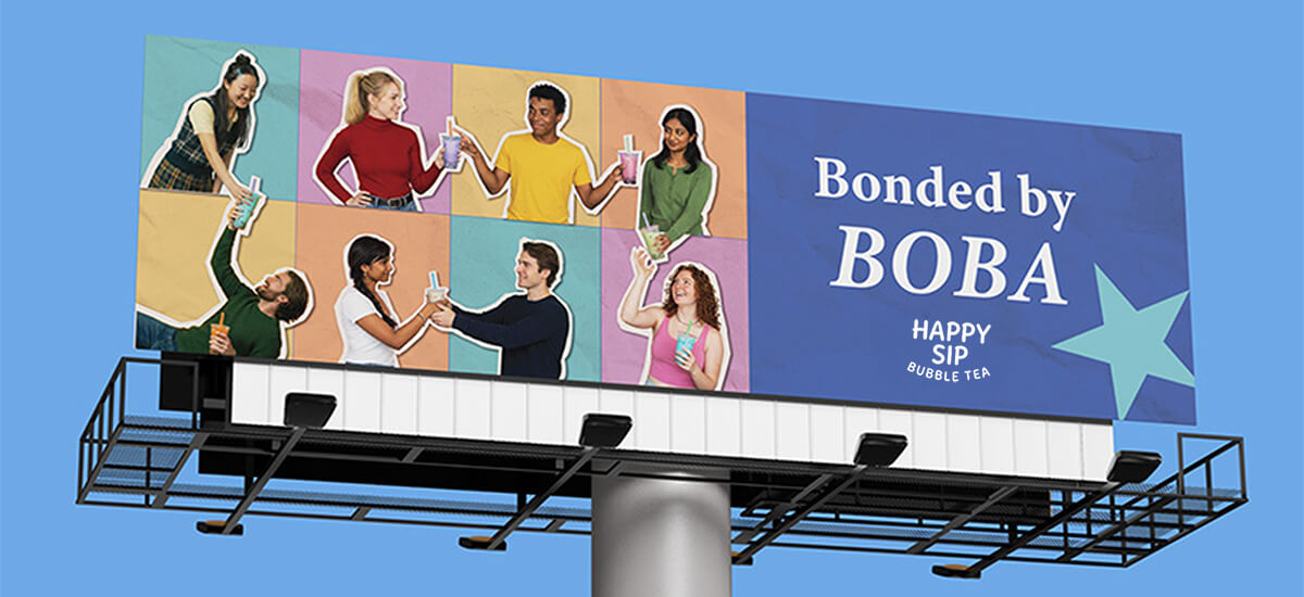 The selected image, finished in a billboard concept.