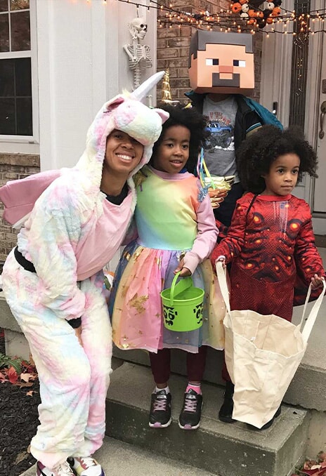 Dianna's family on Halloween