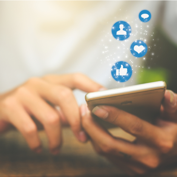 Social media on smartphone