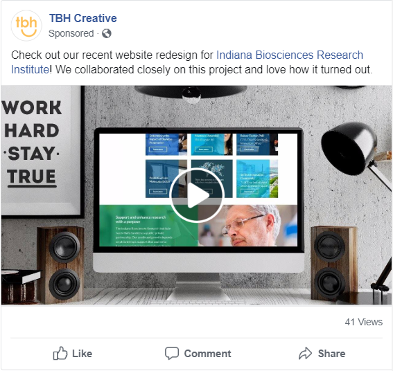 Facebook video ad example