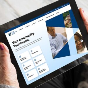 Preview of HCH homepage on tablet