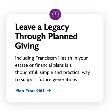 Preview of giving option cards- Leave a Legacy Through Planned Giving