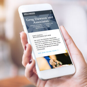 Greg Dawson mobile website redesign