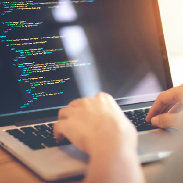 developer coding a website