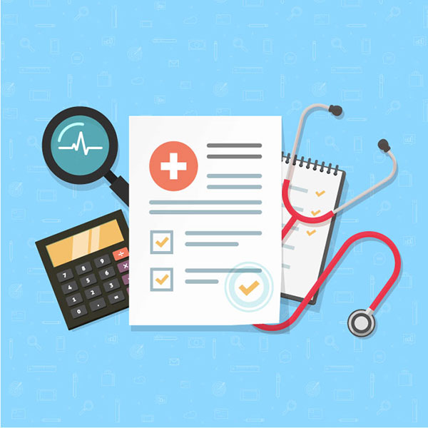 Illustration of healthcare analytics report