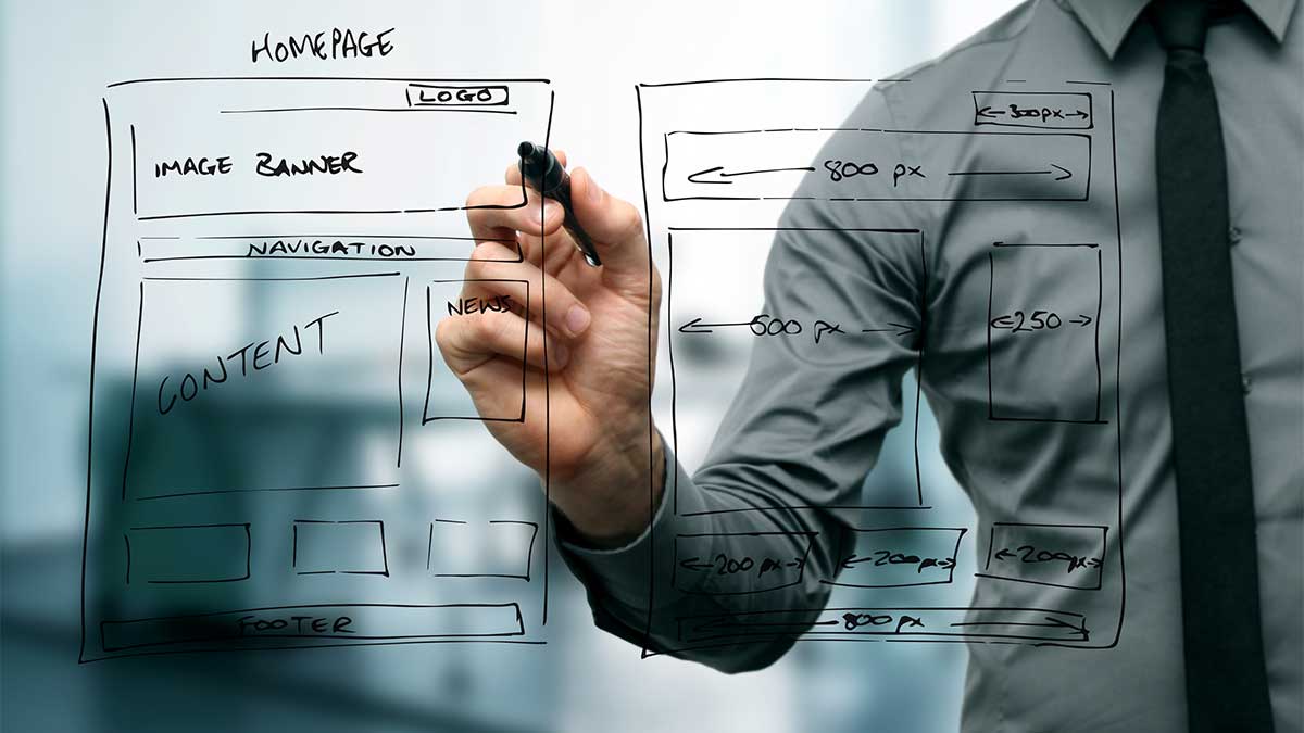 an experienced pro from an agency uses medical website design tips to plan the look of a healthcare website